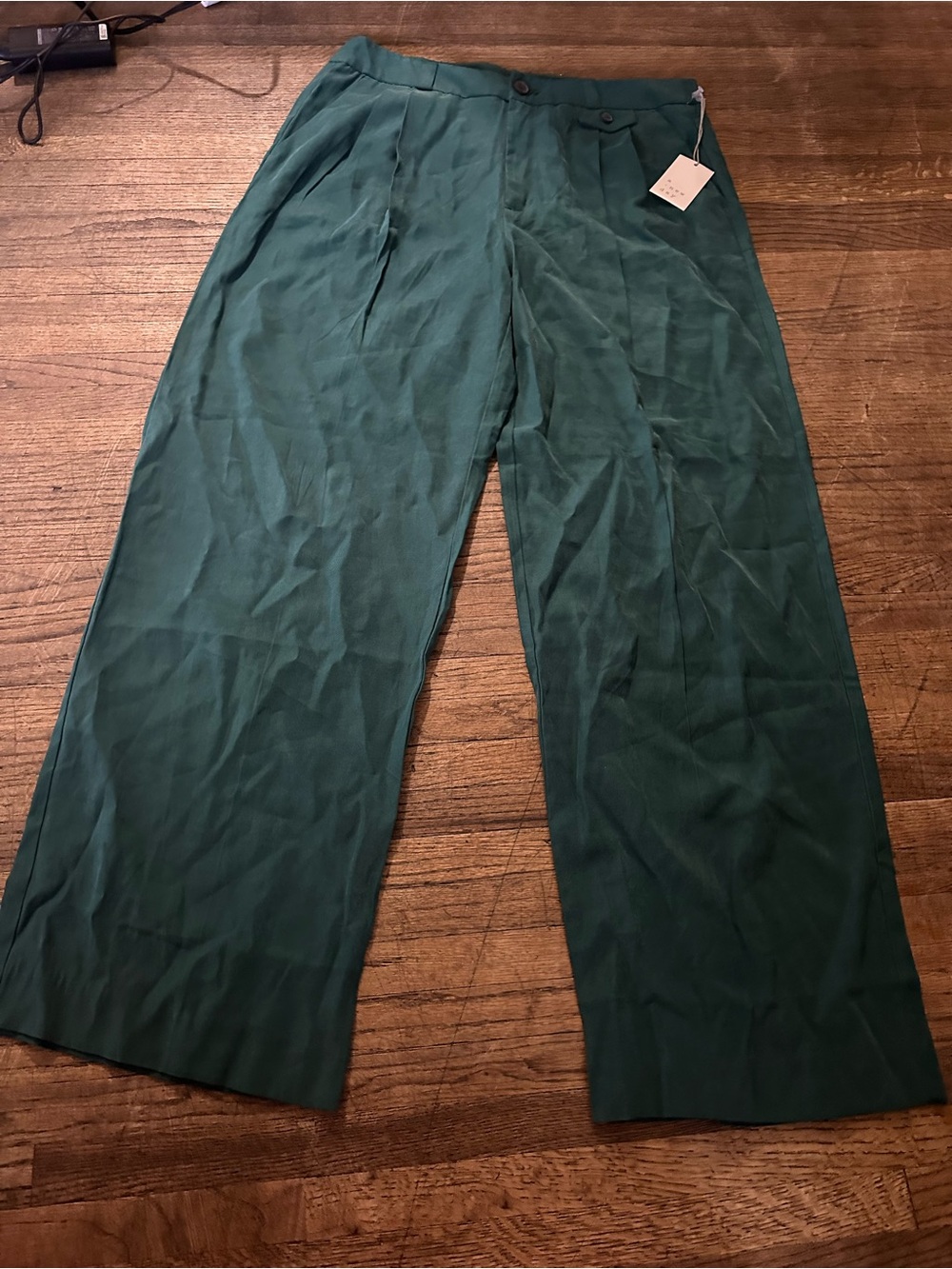 a new day Wide-Leg Trousers in Teal Green